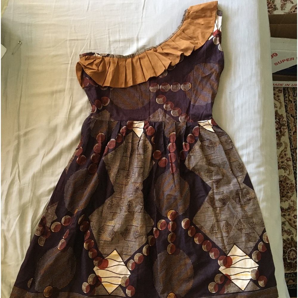 One shoulder Print Dress